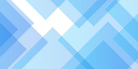 Abstract minimal geometric blue light background design. transparent material in triangle diamond and squares shapes in random geometric pattern.