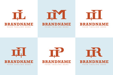 Letters QL QM QO QQ QP QR Monogram Logo, for LQ MQ OQ QQ PQ RQ initials