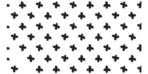 Minimalist Black and White Leaf Pattern.