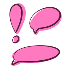pink speech bubble