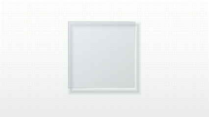 Glass square geometric design element vector object on light background