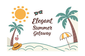 Modern Summer Travel Flyer Design for Business Promotion