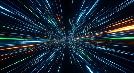 Abstract Speed Lines Through Space.