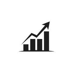 business graph with arrow