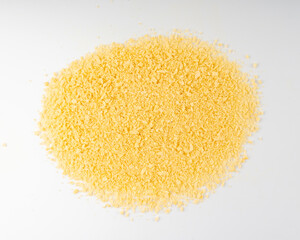 Bread crumbs isolated, scattered breadcrumbs, crushed rusk bread crumbs for nuggets, panko