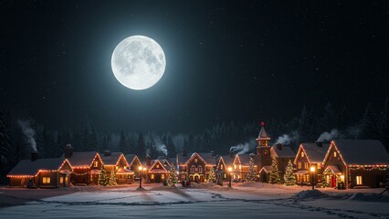 christmas night landscape