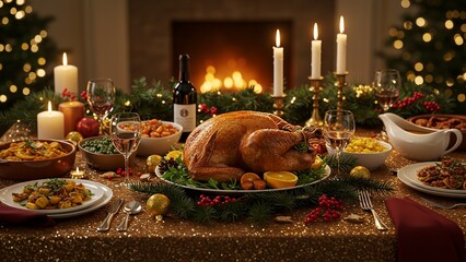 christmas table setting