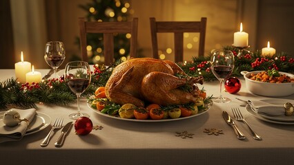 christmas dinner table