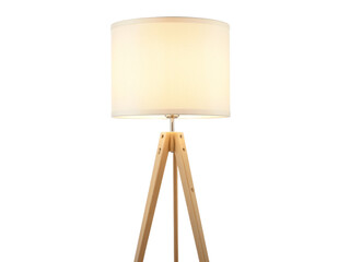 Stylish tripodal floor lamp with a soft white shade, perfect for modern living rooms and cozy reading nooks
