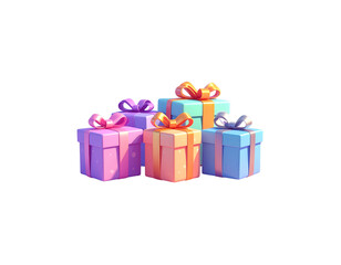 Obraz premium 3D illustration of a gift box on a white background