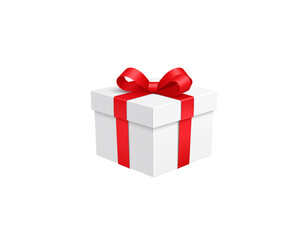 Obraz premium 3D illustration of a gift box on a white background