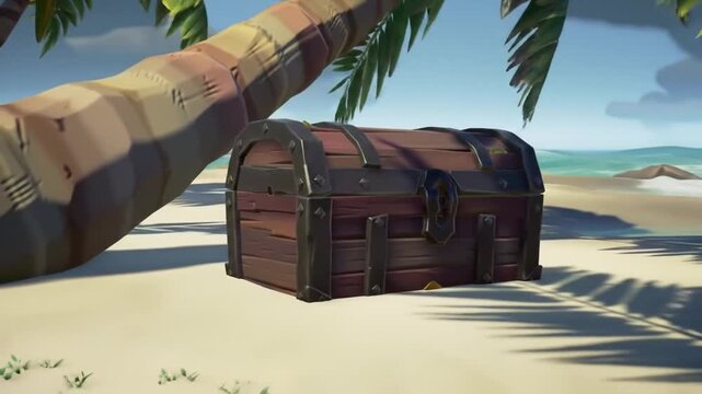 suitcase on the beach
