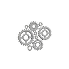 Dynamic gears working together symbolizing teamwork, innovation, and successful business strategies