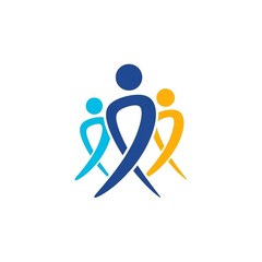 Vector vector art of a group of people are standing together, symbolizing unity and collaboration