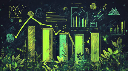 Business and sales-themed background with icons like shopping carts, money, stores, and packages. Ideal for wallpaper, presentations, marketing, and e-commerce designs.