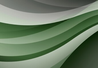 Abstract Green and Grey Waves