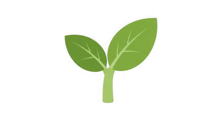 Simple Green Plant Sprout Illustration