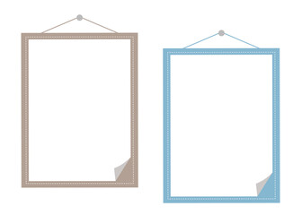 吊すタイプの縦長メッセージボード。2枚セット