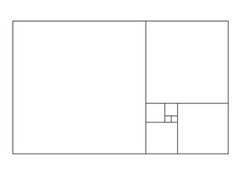 Golden Ratio Rectangle Graphic &ndash; Sacred Geometry Design Template.