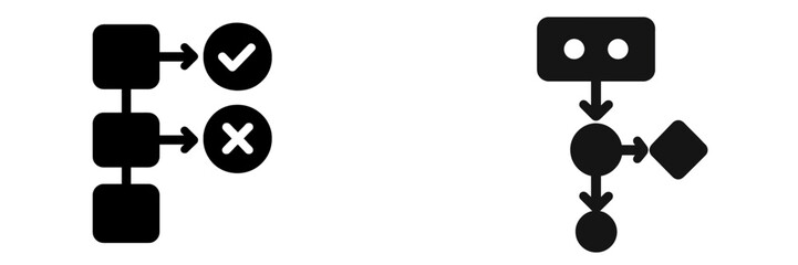 Flowchart symbols for decision making and process visualization in a business setting