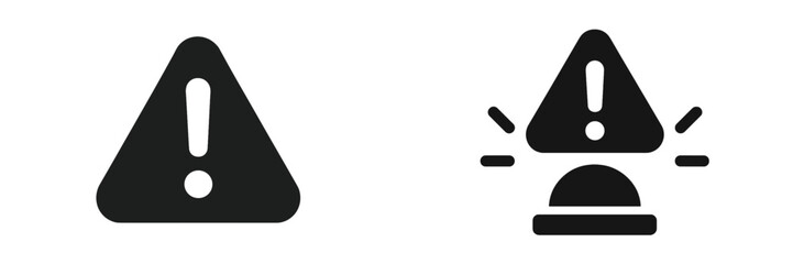 Alert symbols indicating caution and warning in various contexts and uses in design and communication