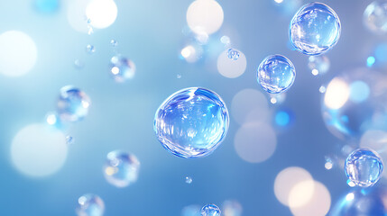 Futuristic Glass and Water Molecular Designs: A Conceptual Exploration of Advanced Skincare and Cosmetic Innovation, Blending Organic Patterns, Bioluminescence, and Minimalist 3D Aesthetics
