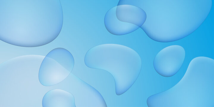 Abstract blue background with circles. Abstract blue blobs and shapes on a background suitable for graphic design projects, modern art concept vibrant backgrounds. Vector modern liquid background.