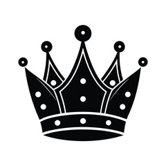 Golden Crown with Sparkling Jewels Icon Design