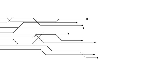 Vector abstract futuristic circuit board Illustration, Circuit board with various technology elements.