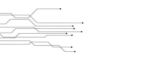 Vector abstract futuristic circuit board Illustration, Circuit board with various technology elements.