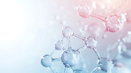 Futuristic Glass and Water Molecular Designs: A Conceptual Exploration of Advanced Skincare and Cosmetic Innovation, Blending Organic Patterns, Bioluminescence, and Minimalist 3D Aesthetics