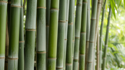 Obraz premium Lush Green Bamboo Forest Nature's Serenity and Strength