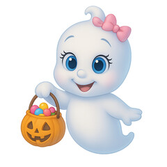 Sweet Little Spooks: Baby Ghosts Halloween Clipart