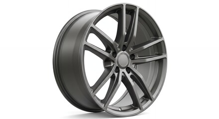 Sleek modern alloy wheel with intricate spoke design, perfect for car customization and automotive projects