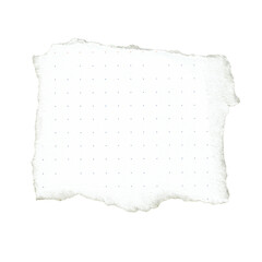 Ripped Paper note memo grid vintage scrapbook high quality isolated	
