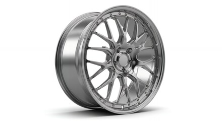 Obraz premium Stunning modern alloy wheel design, a perfect upgrade for any performance vehicle, showcasing sleek lines and polished finish.