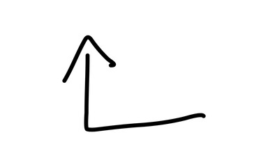 Vector Illustration of Corner Style Upward Arrow