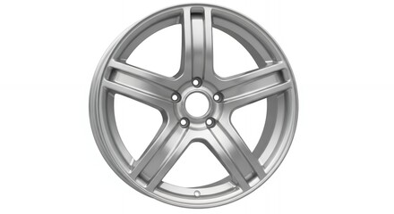 Sleek modern alloy wheel design, enhancing vehicle aesthetics with a polished metallic finish