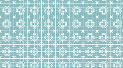 Abstract Geometric Pattern Vector with Repeating Teal and White Grids and Subtle Textures 