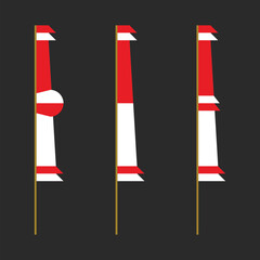 Indonesian flag banners or banners