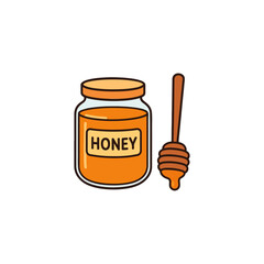 Honey on White Background