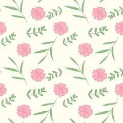 pink floral coquette seamless pattern