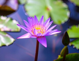 Beautiful purple lotus flower