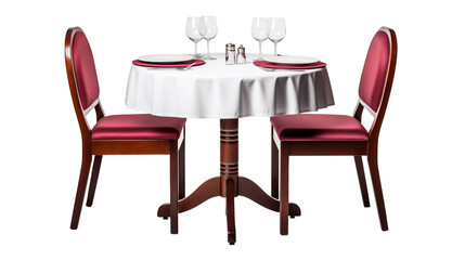 Elegant dining setting ready for romantic dinner or special occasion celebration