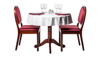 Elegant dining setting ready for romantic dinner or special occasion celebration