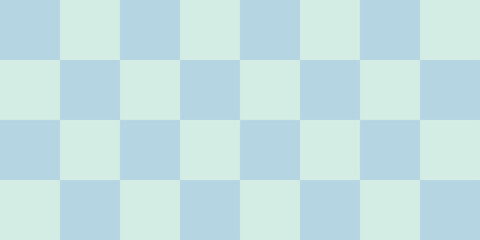 Seamless pattern of light blue and pale green squares for fabric design