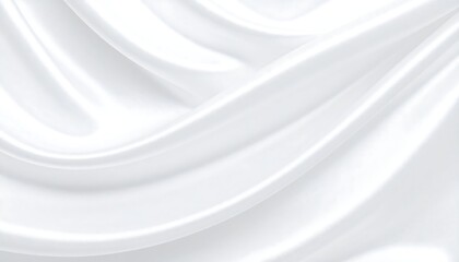 Fototapeta premium Smooth, flowing white fabric folds