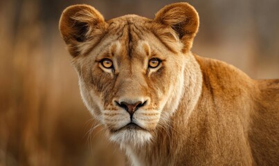 Fototapeta premium Close-up portrait of a lioness