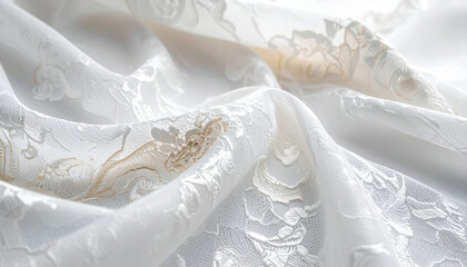 Design material, white lace background material