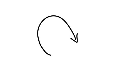 Bold Circular Directional Arrow Illustration